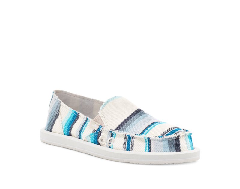 Sanuk Womens Donna Blanket Slip-on Blue Shoes | LEVBHU507